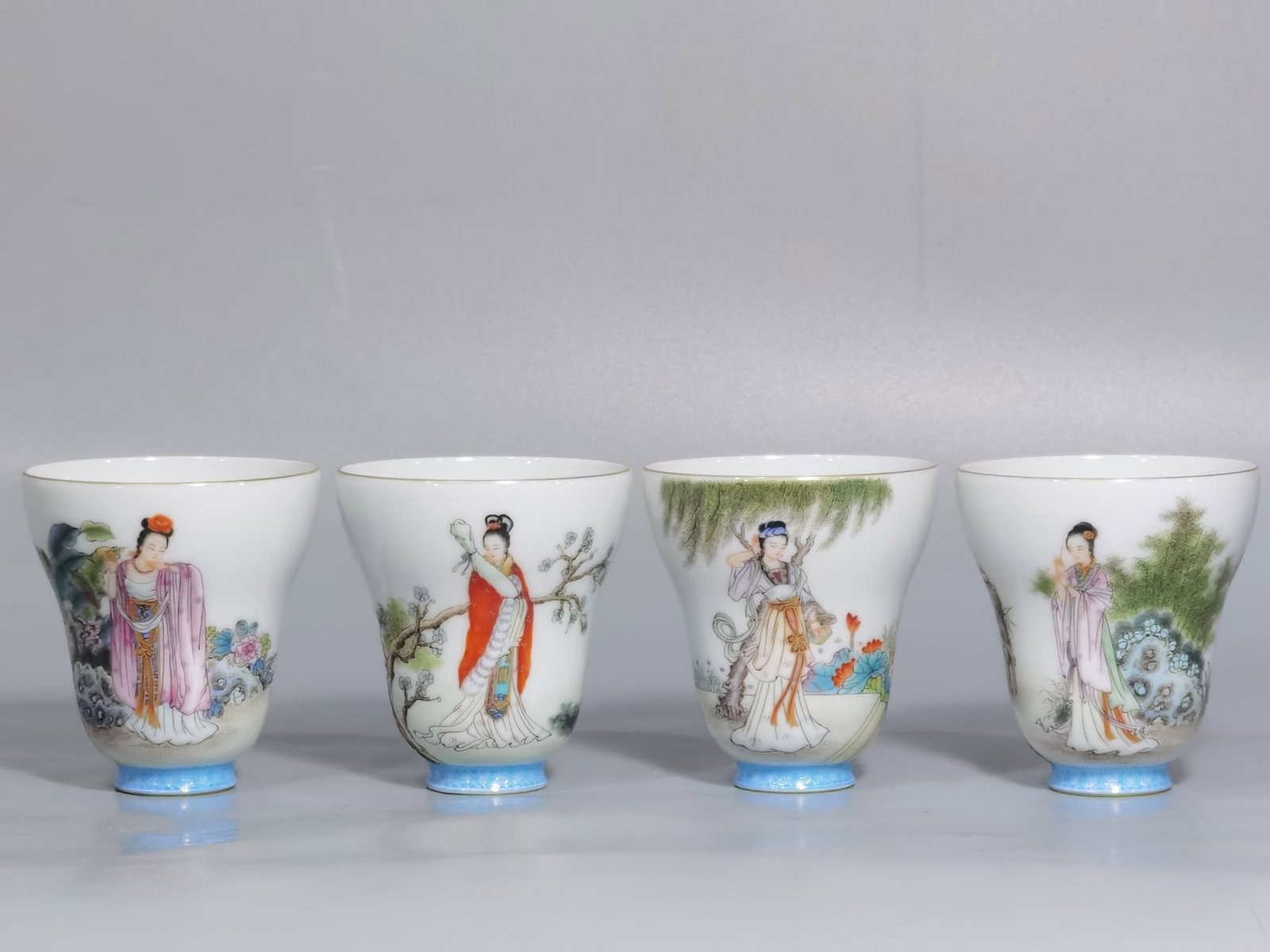 A Set of Chinese Famille-Rose Porcelain Cups (1 of 9)
