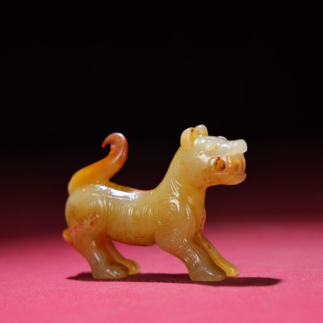A Chinese Carved Jade Dog Statuette (1 of 9)