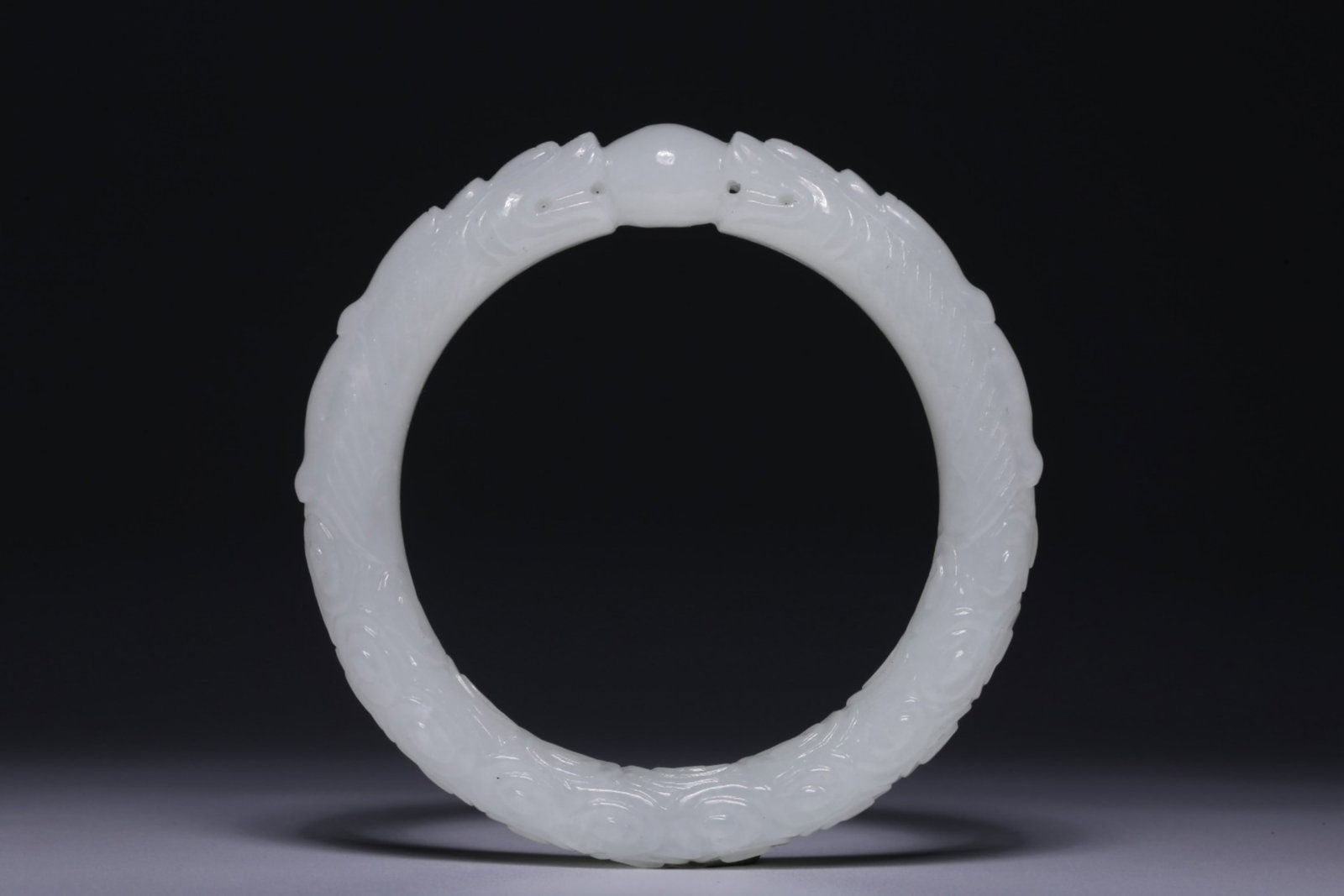 A Chinese Carved Jade Bangle (1 of 10)