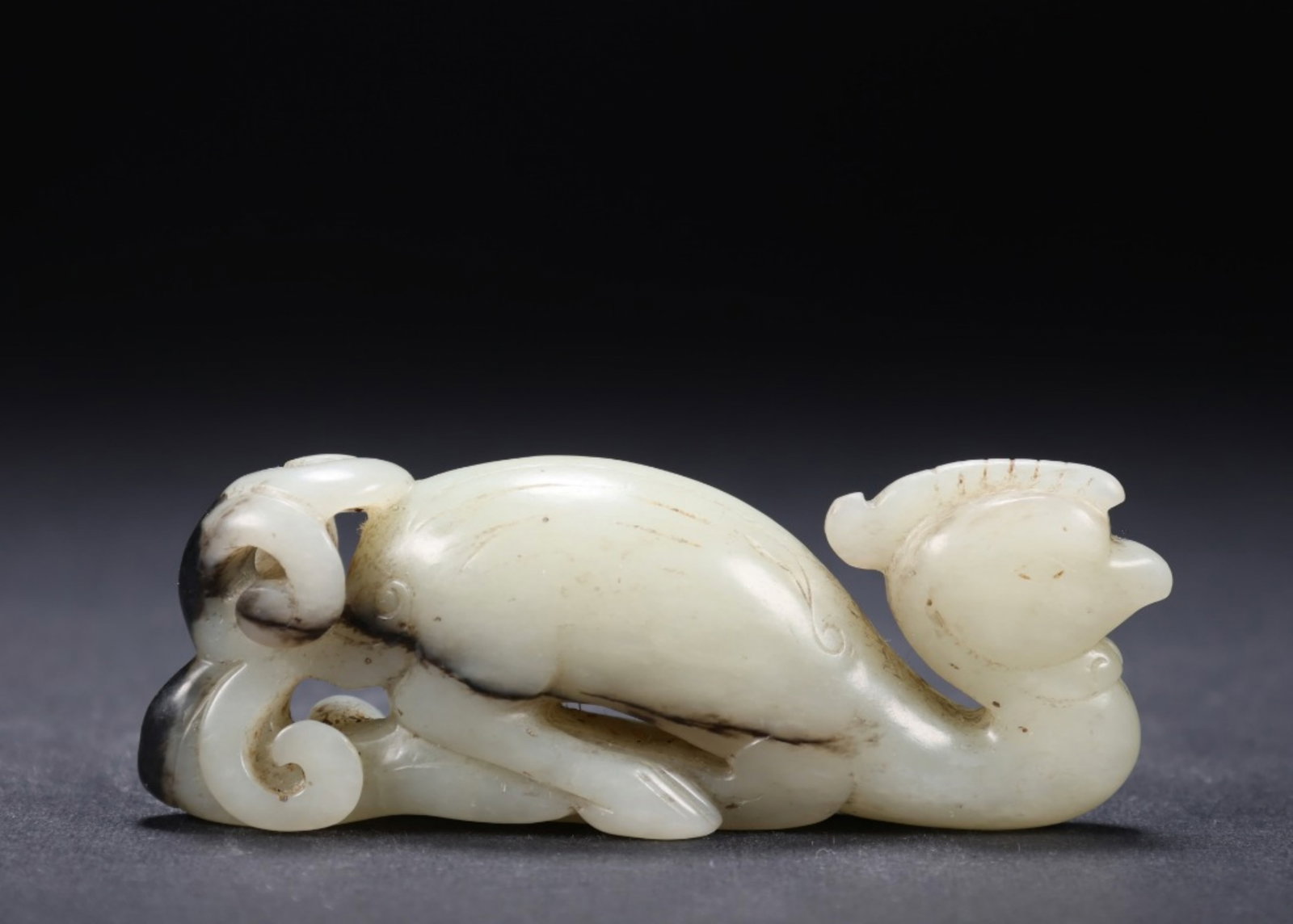 A Chinese Carved Jade Phoenix Statuette (1 of 9)