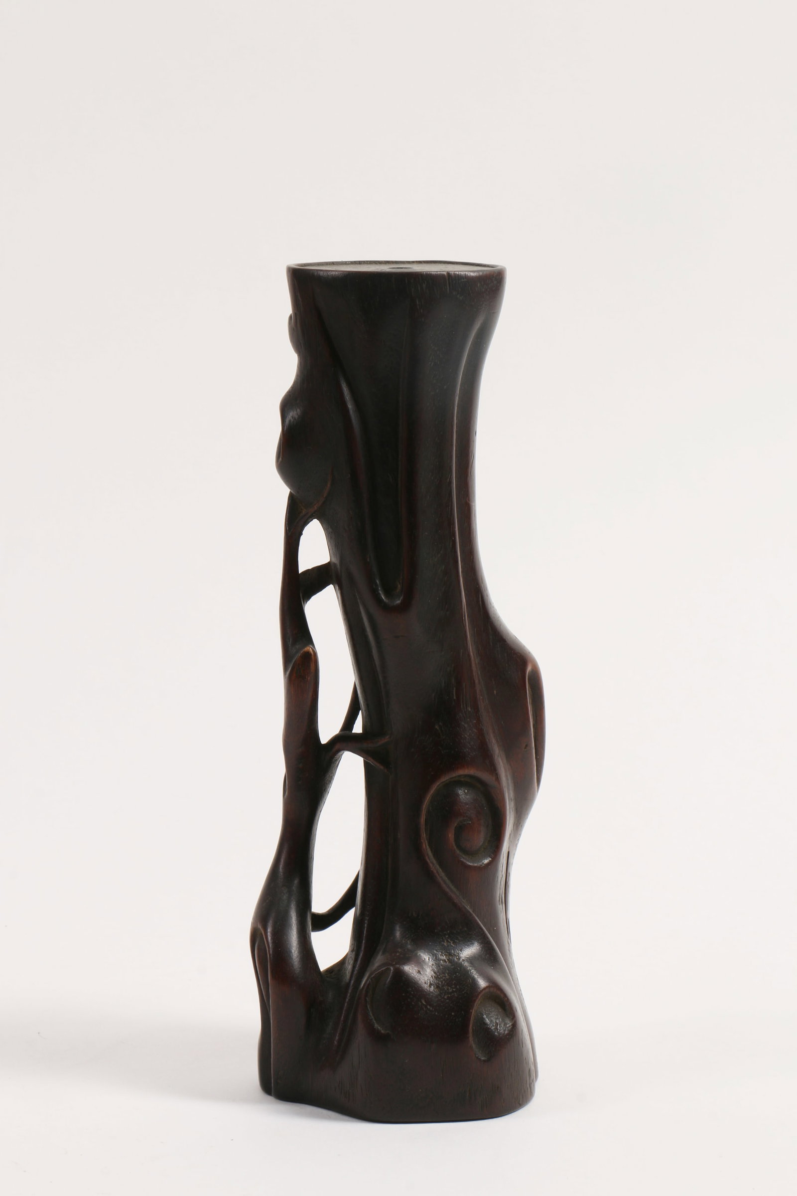 A Chinese Carved Hardwood Incense Stand: A Chinese Carved Hardwood Incense Stand. Ht. 22.5cm
