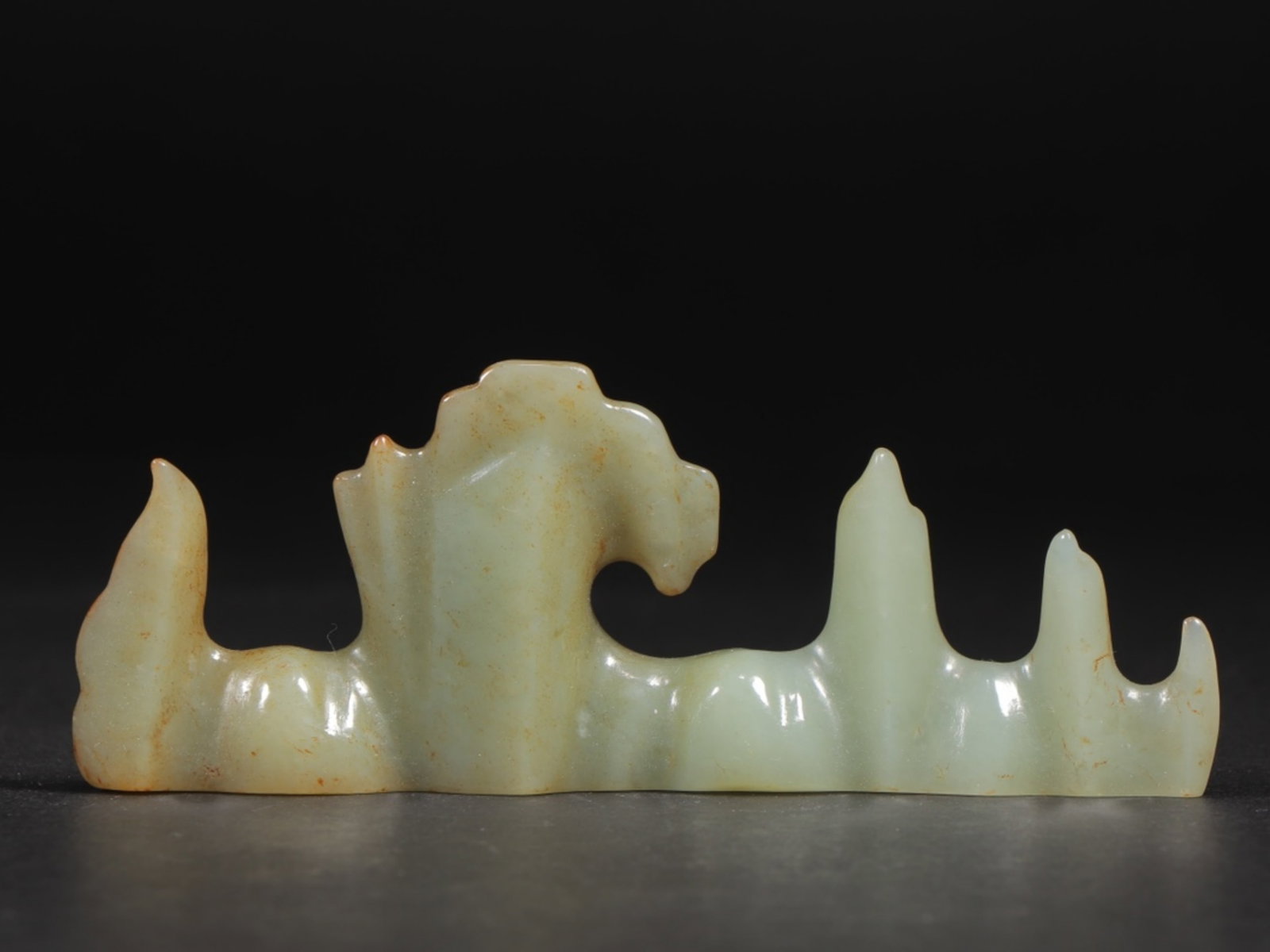 A Chinese Carved Jade Brush Rest (1 of 8)