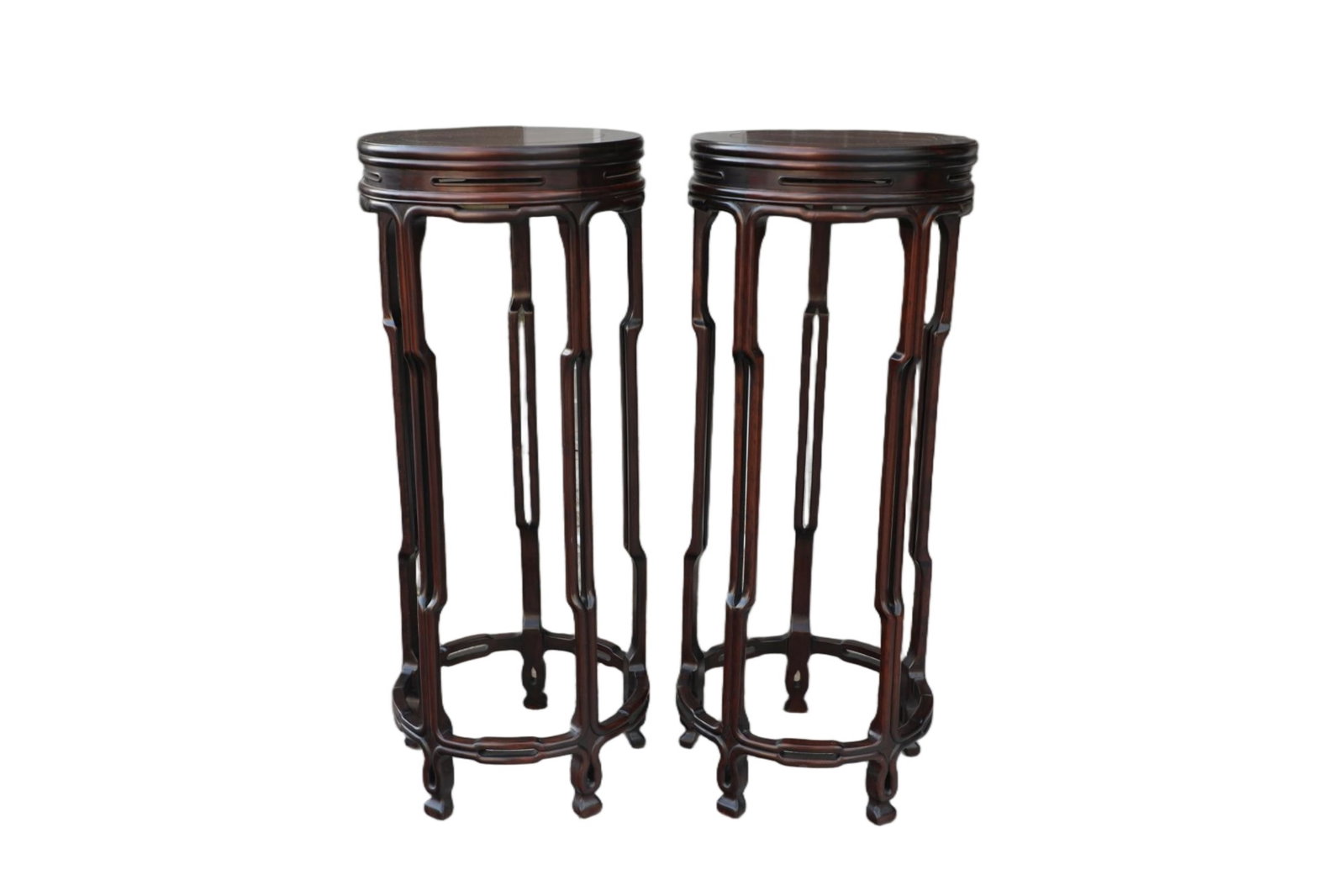 A Pair of Chinese Carved Hardwood Stands (1 of 7)