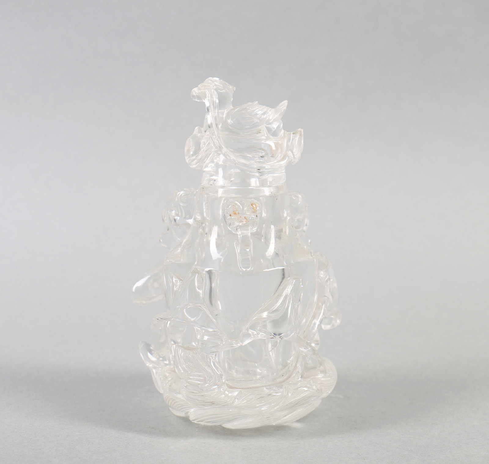 A Carved Crystal Vase with Lid (1 of 18)