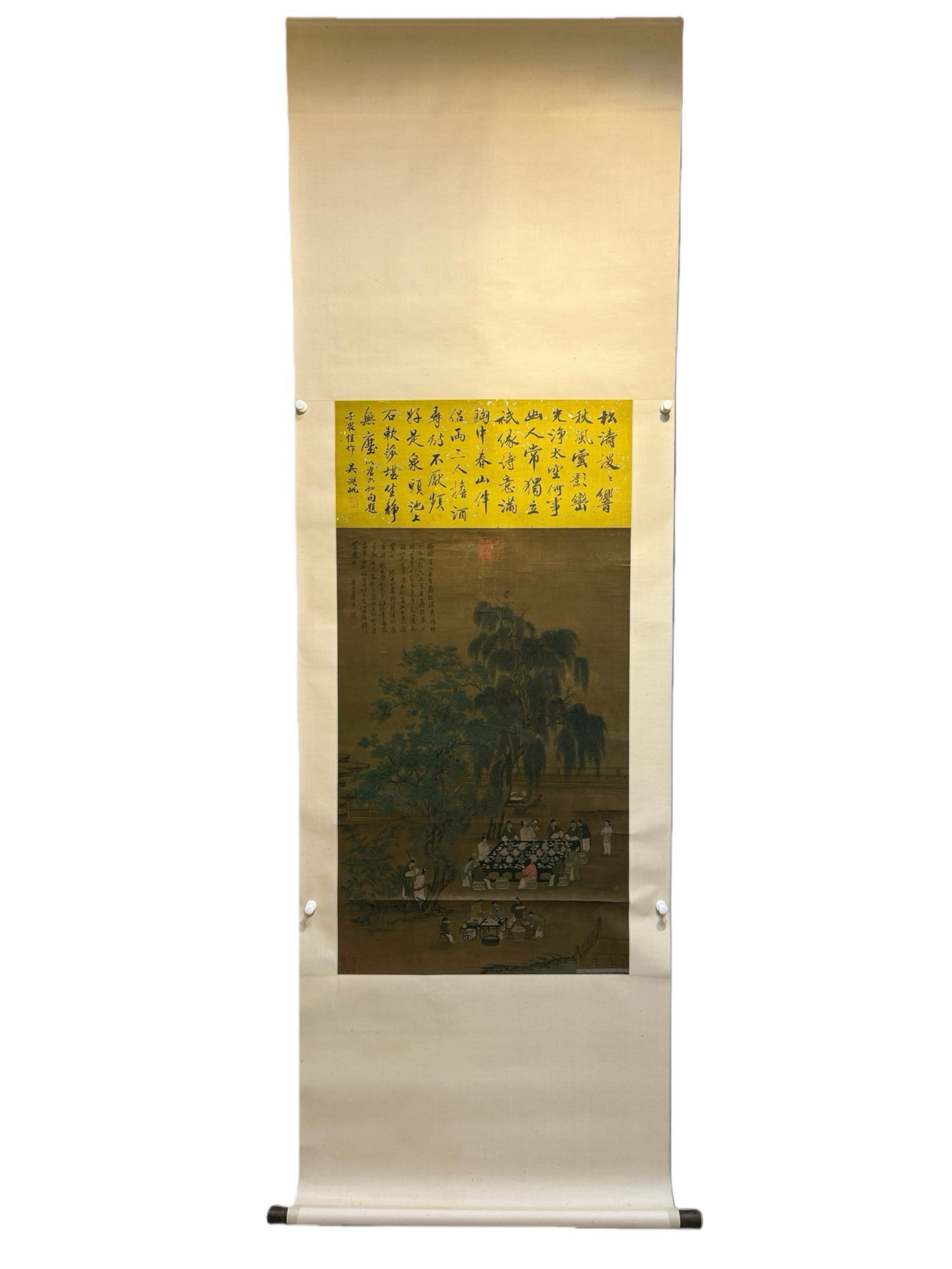 A Chinese Scroll Painting on Silk (1 of 9)