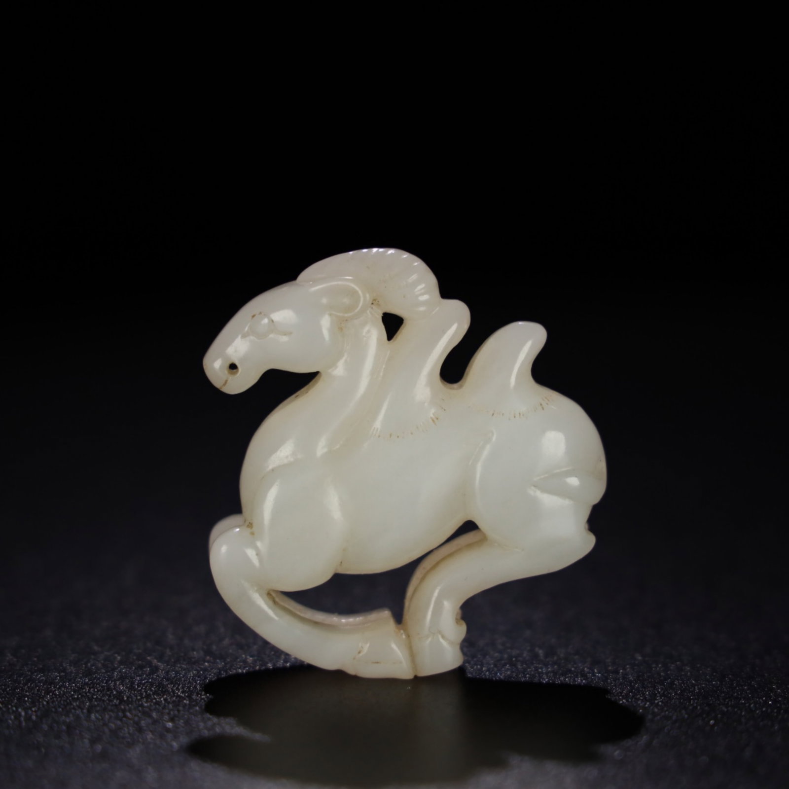 A Chinese Carved Jade Camel Statuette (1 of 9)