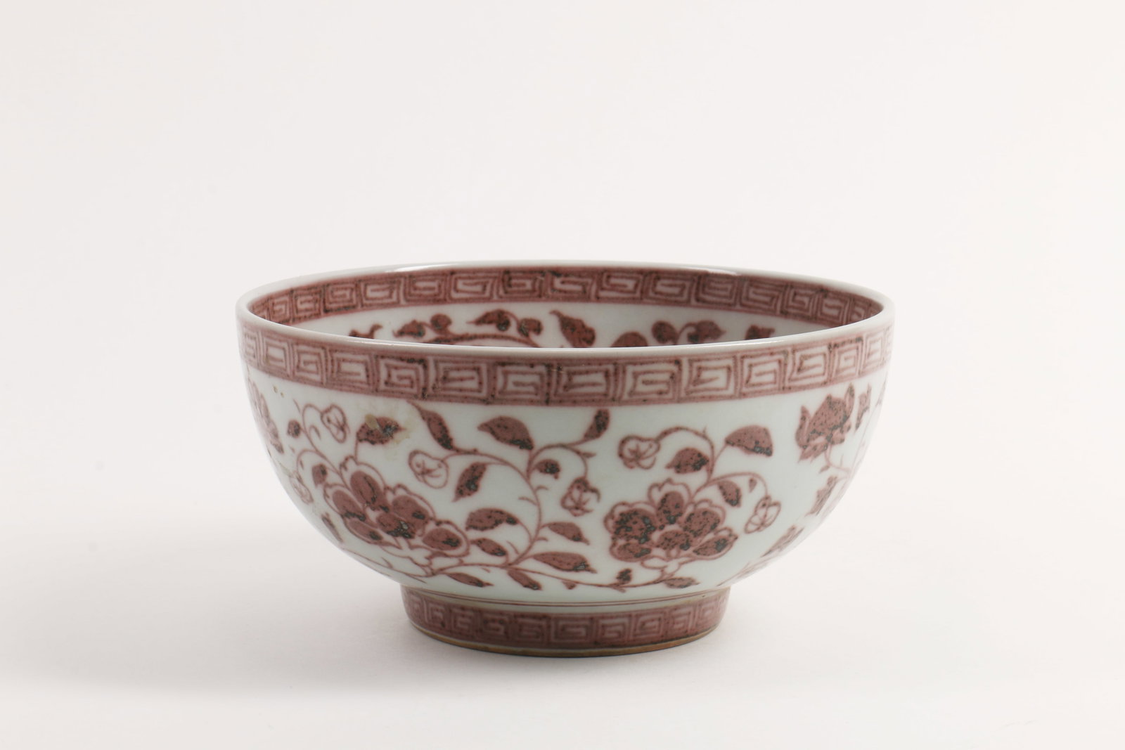 A Large Chinese Iron-Red Glazed Porcelain Bowl (1 of 9)