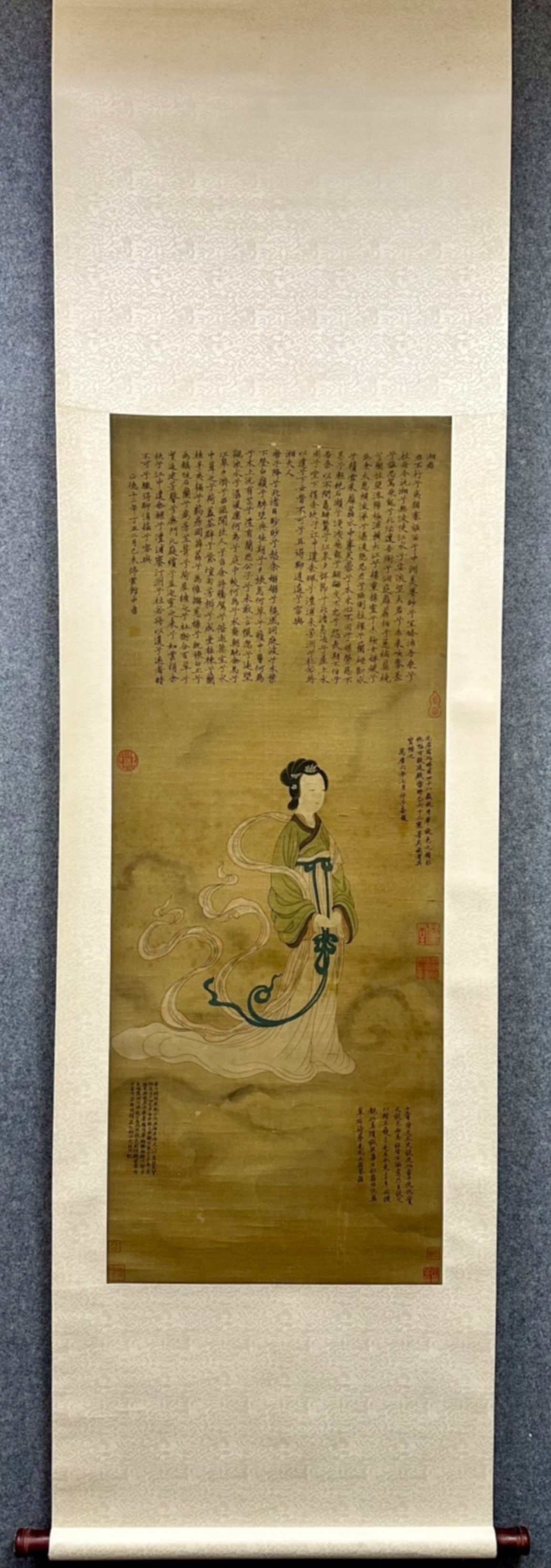 A Chinese Scroll Painting on Silk (1 of 9)