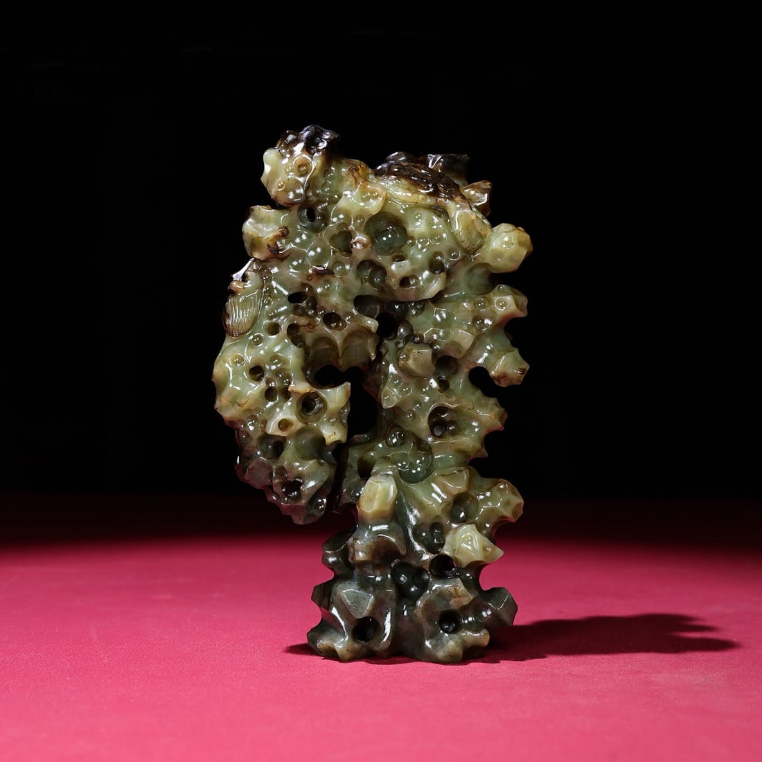 A Chinese Carved Jade Dragon Boulder Decoration (1 of 9)