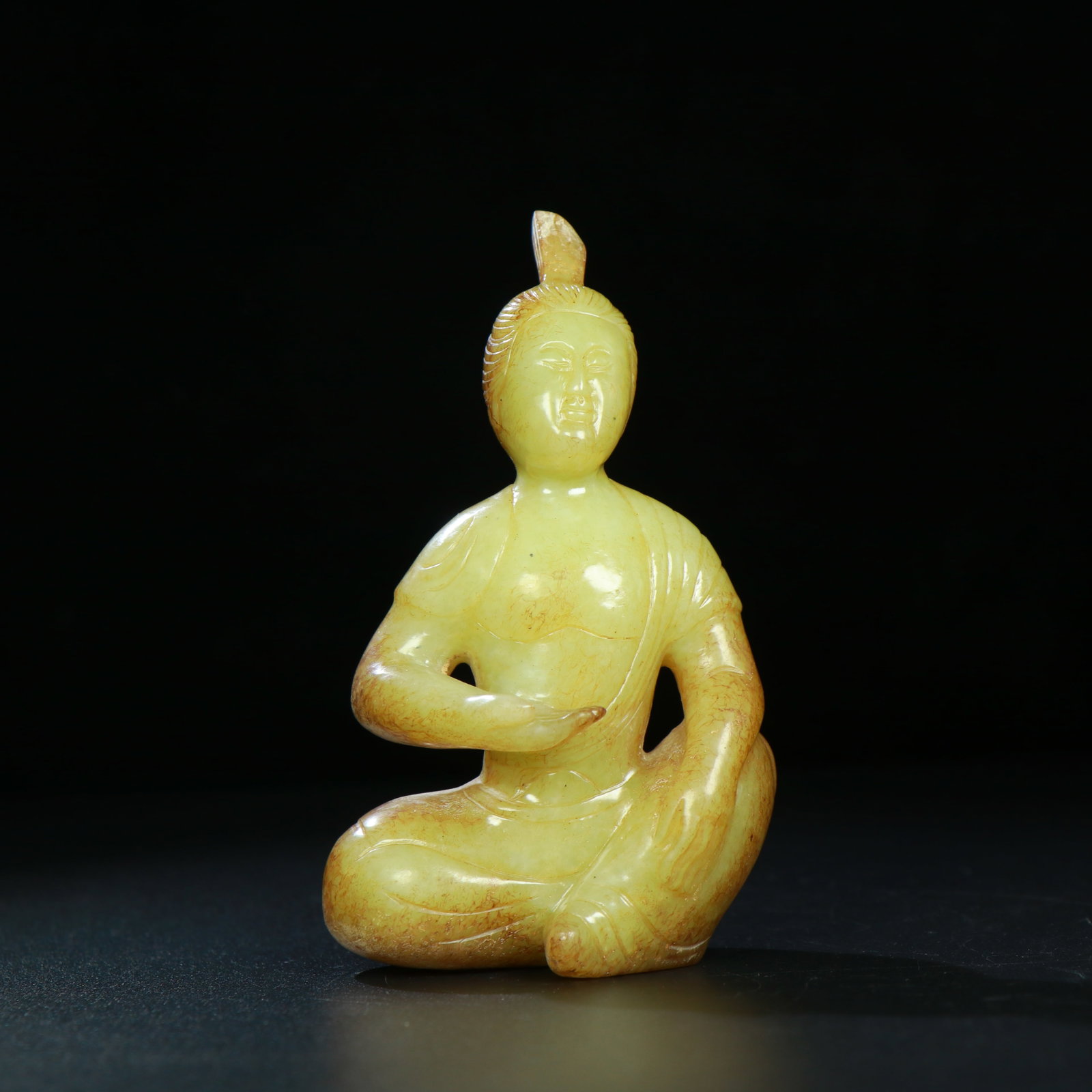 A Chinese Carved Jade Figure of Buddha (1 of 9)