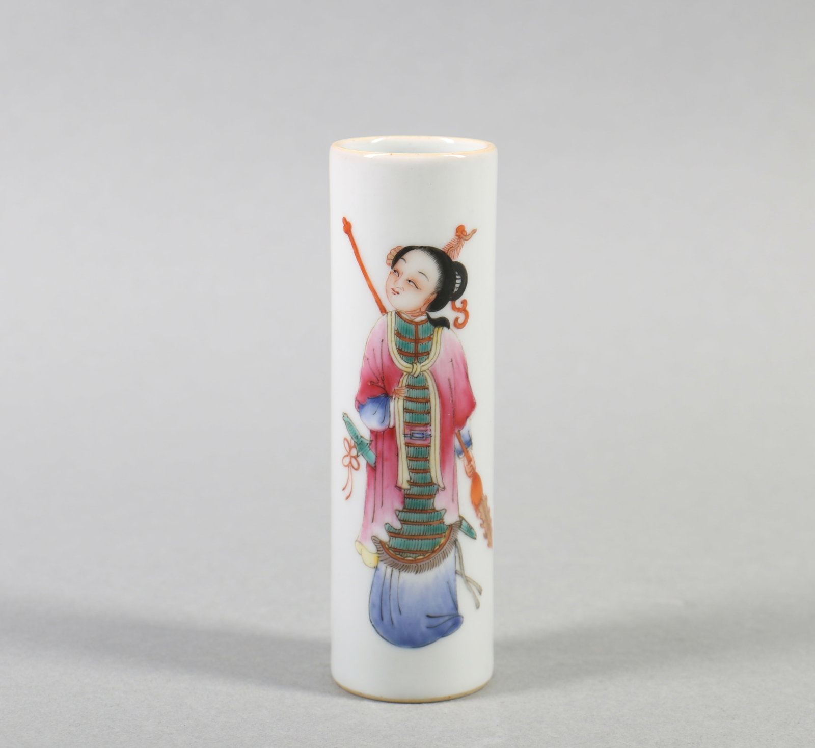 A Small Chinese Famille-Rose Porcelain Vase (1 of 8)