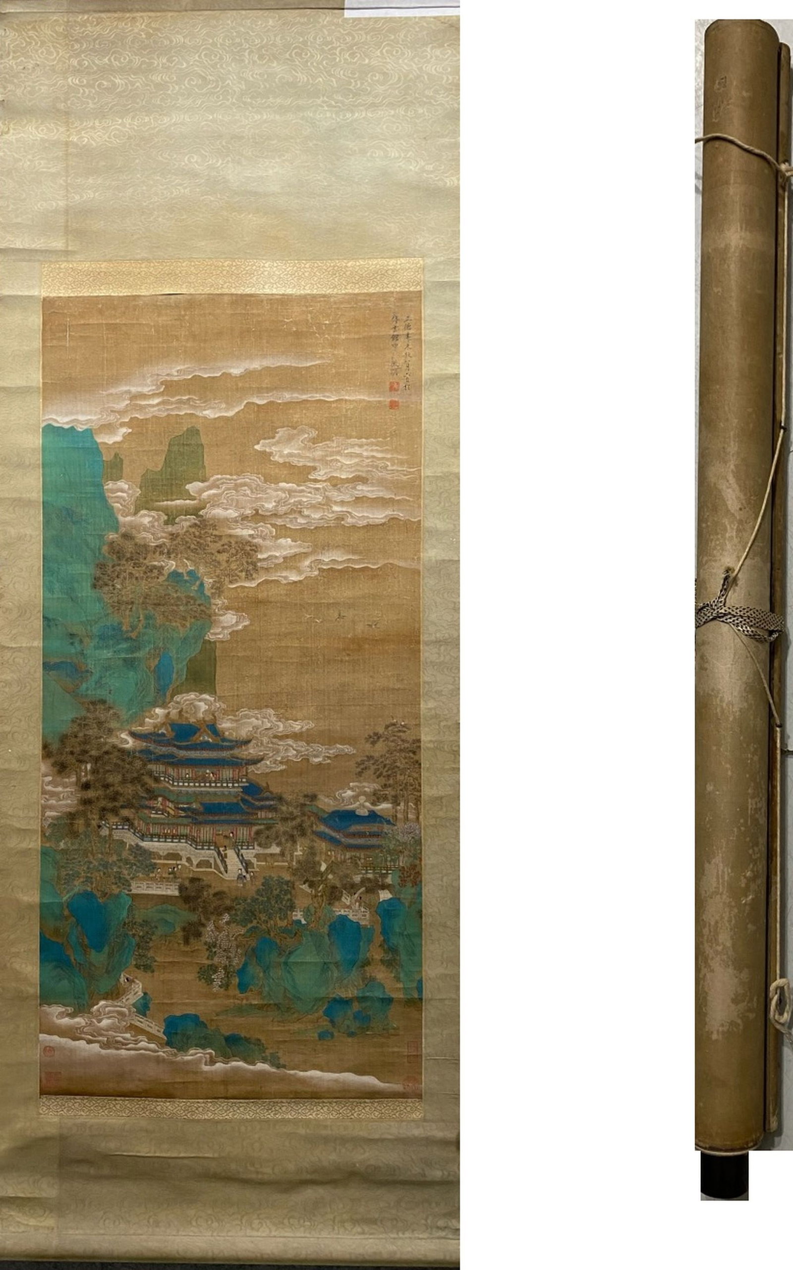 A Chinese Scroll Painting on Silk (1 of 9)