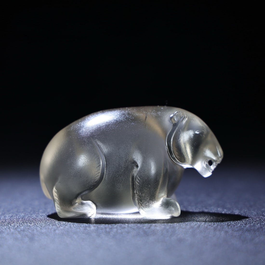 A Chinese Carved Rock Crystal Bear Statuette (1 of 9)