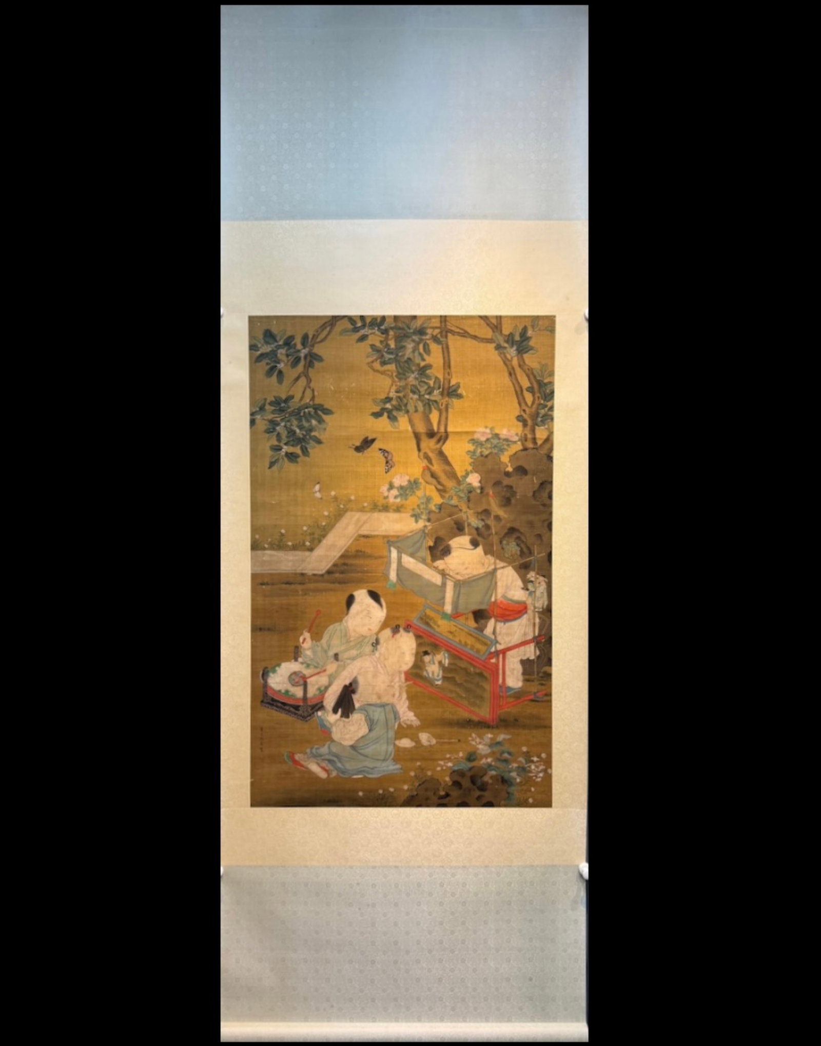 A Chinese Scroll Painting on Silk (1 of 8)