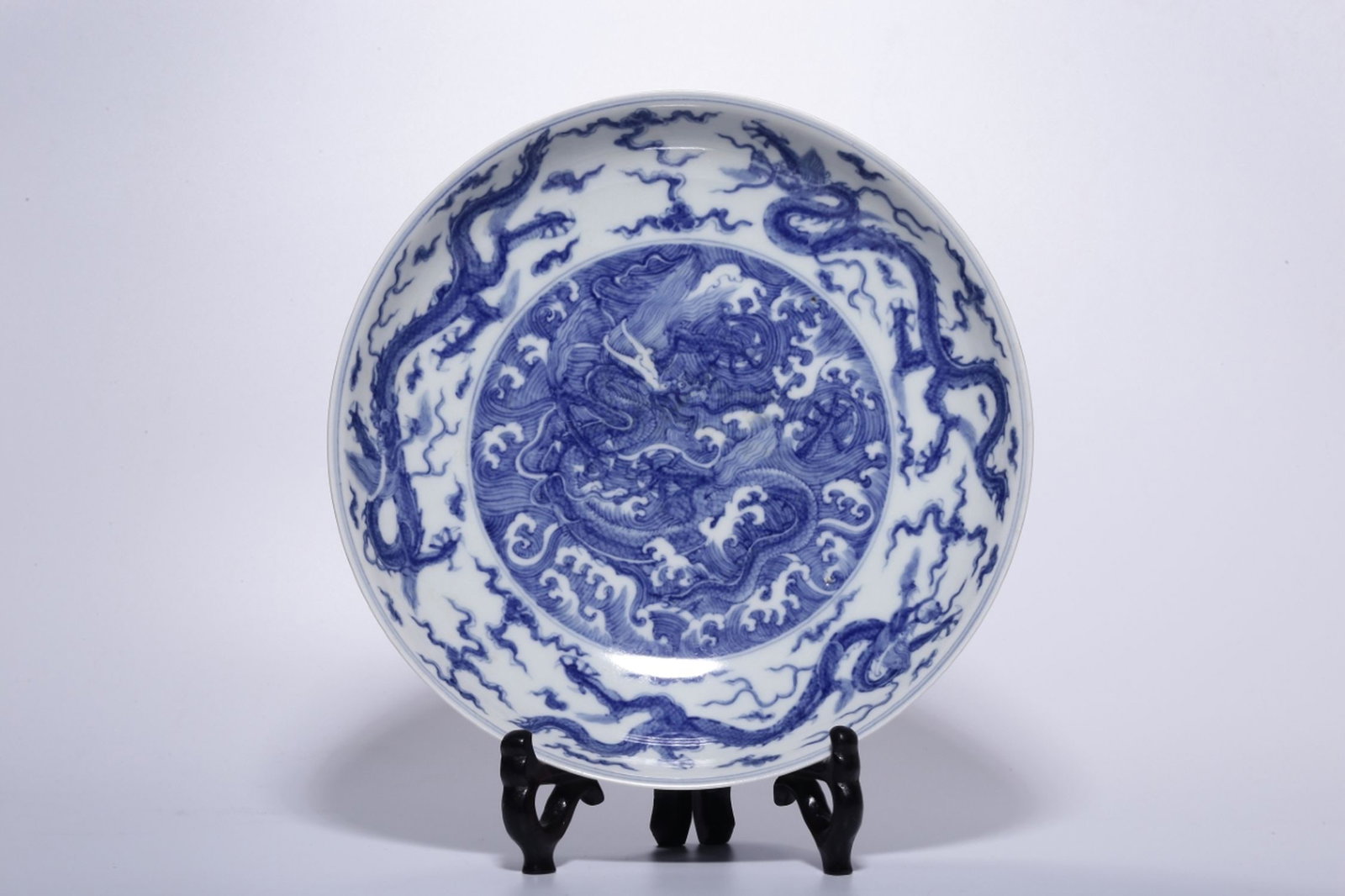 A Chinese Blue and White Porcelain Plate (1 of 9)