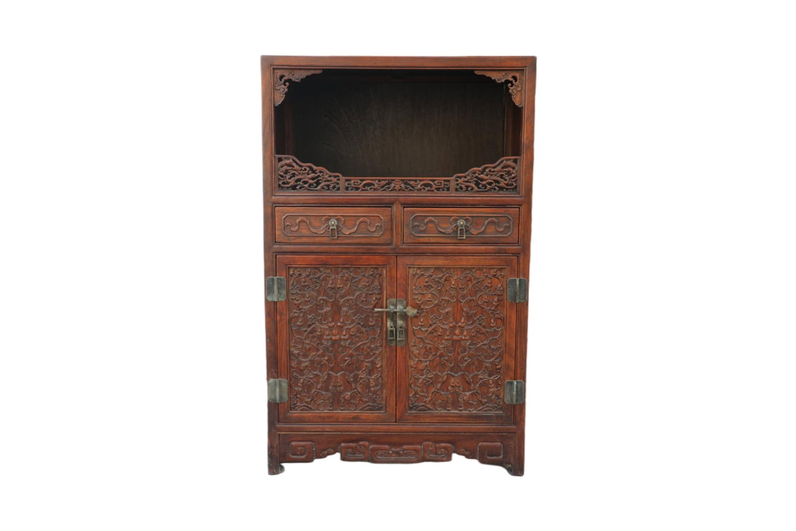A Chinese Carved Hardwood Cabinet (1 of 6)