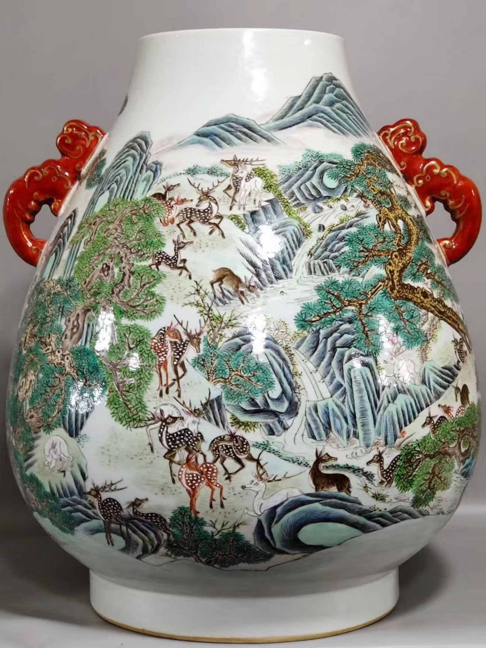 A Chinese Famille-Rose Porcelain Vase: A Chinese Famille-Rose Porcelain Vase. Ht. 46cm