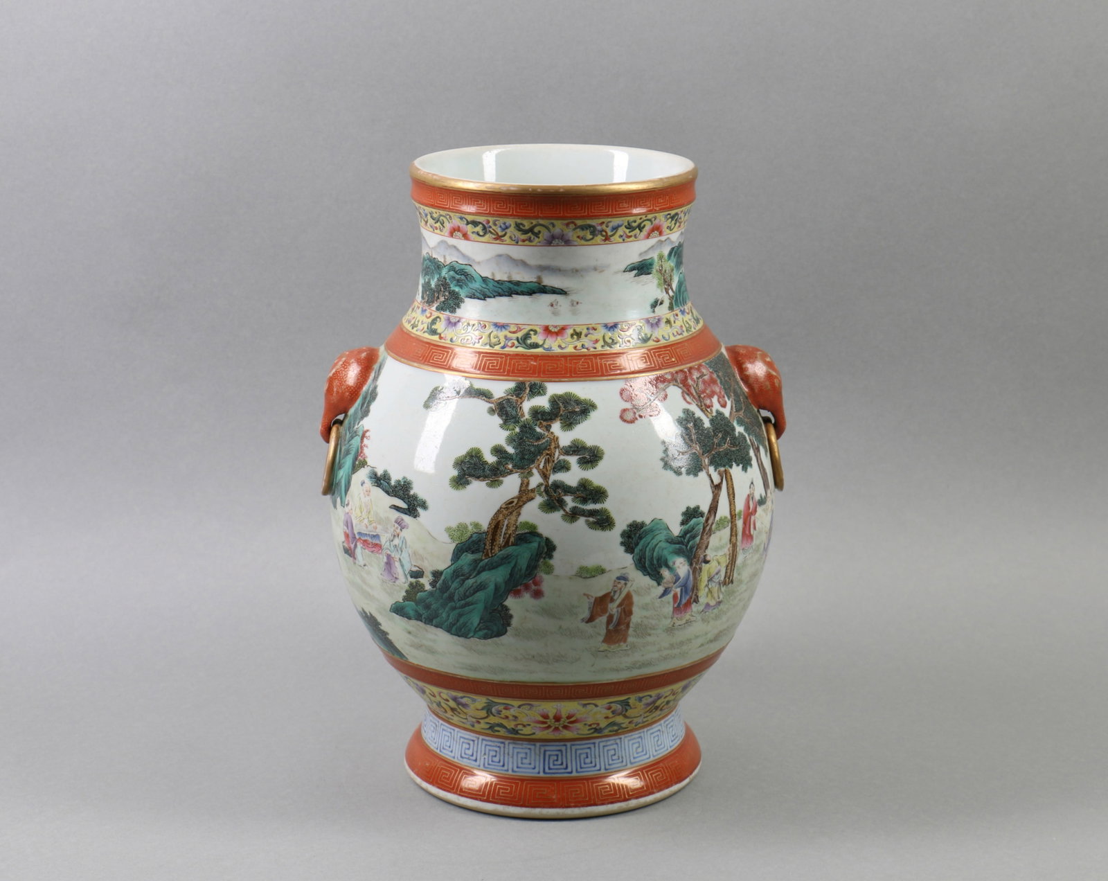 Chinese Famille-Rose Porcelain Vase: Chinese Famille-Rose Porcelain Vase. Ht. 31.5cm.
