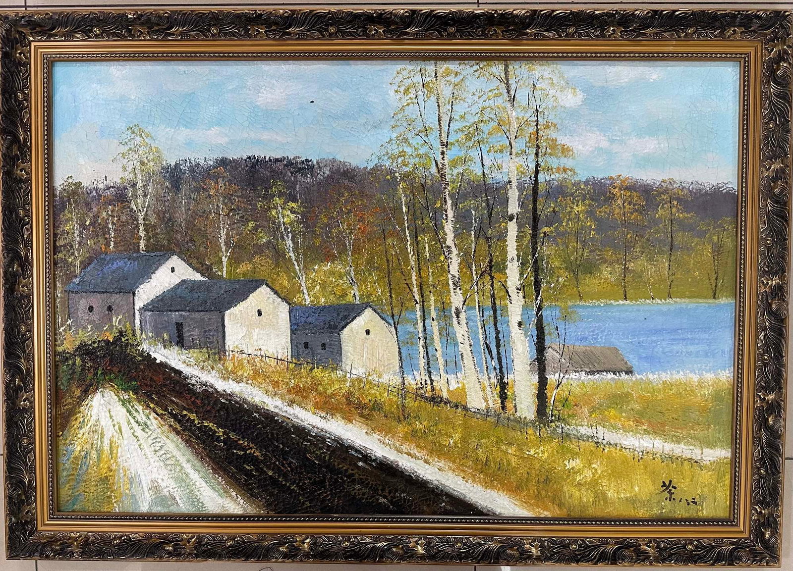 A Chinese Framed Oil Painting (1 of 6)