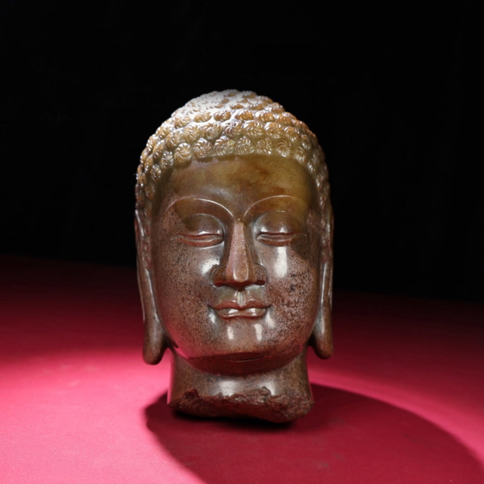 A Chinese Carved Jade Buddha Top: A Chinese Carved Jade Buddha Top. Ht. 20cm, Wd. 13cm, Th. 12.6cm, Wt. 5035g