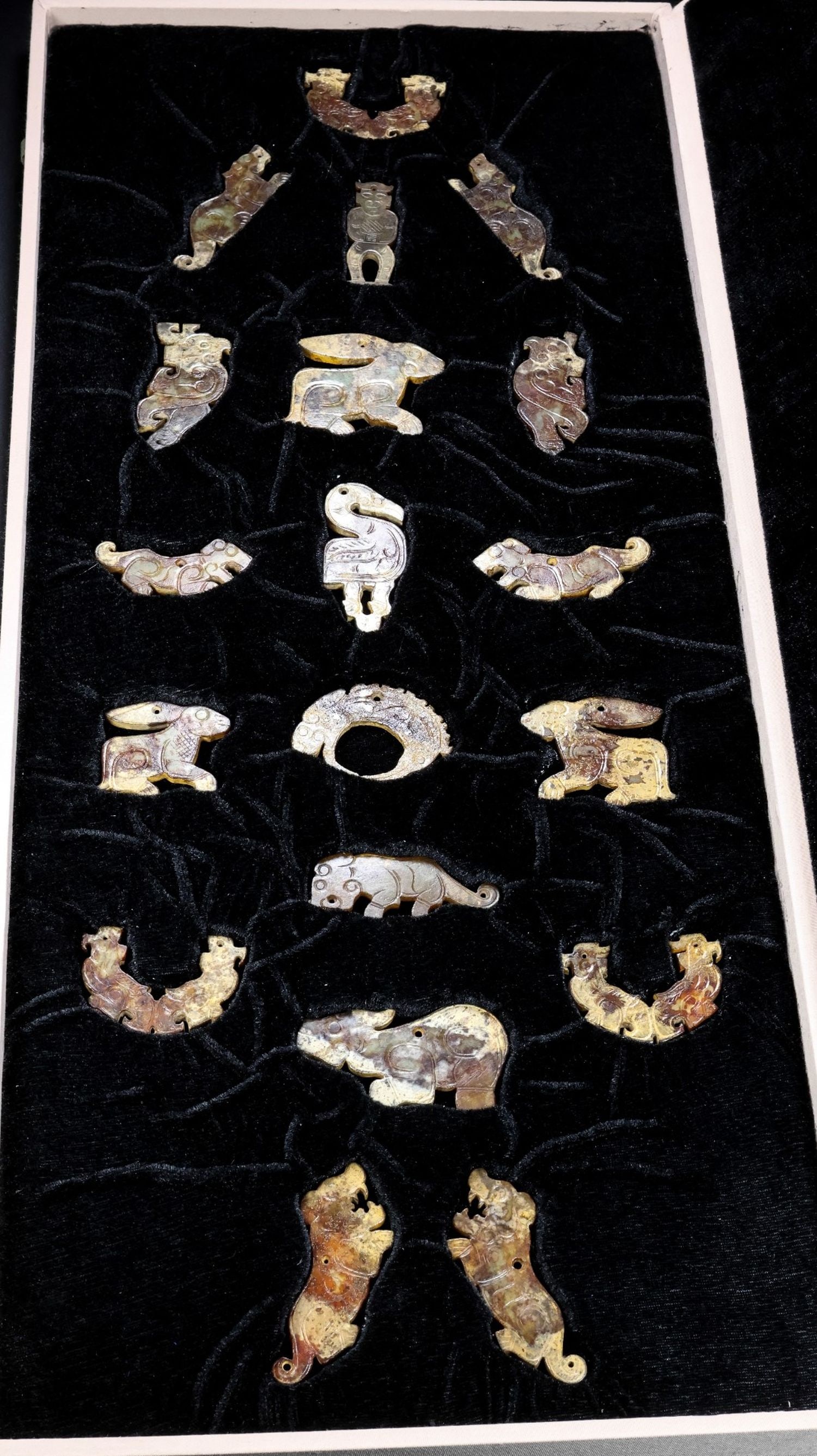A Set of Chinese Carved Jade Pendants (1 of 9)