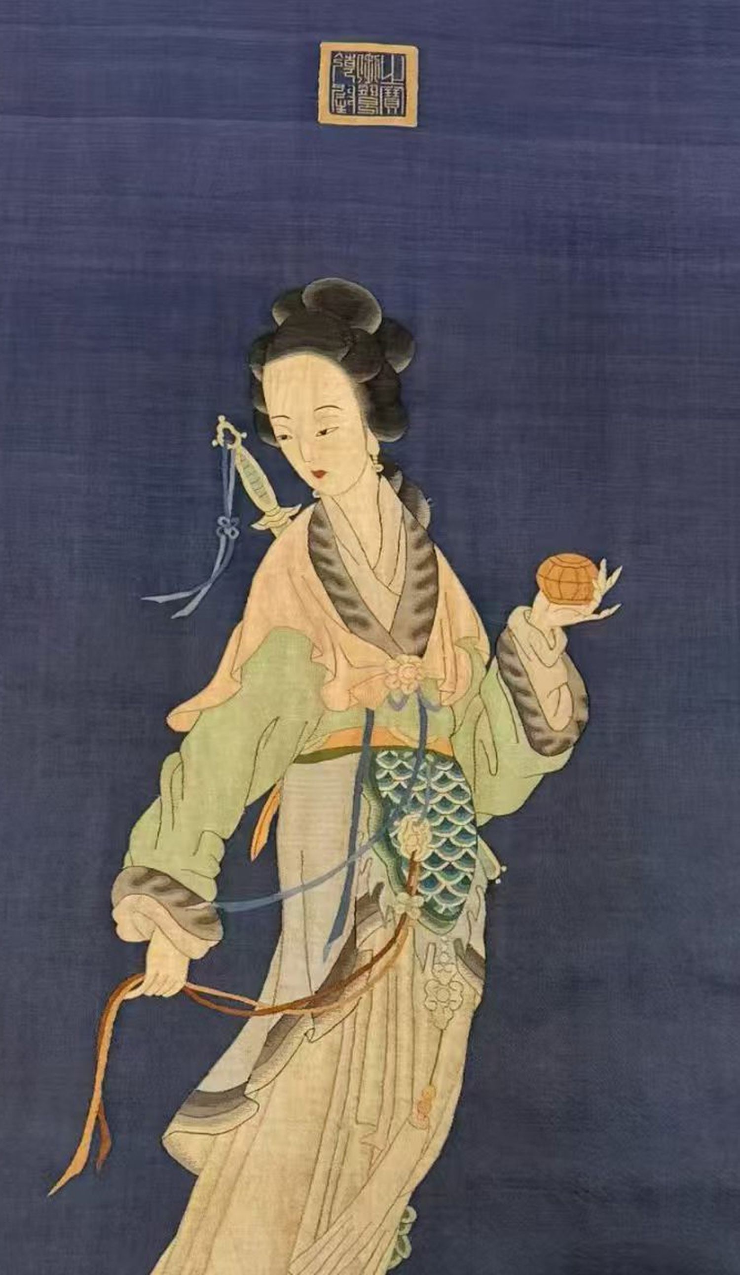 A Chinese Embroidery Wall Screen (1 of 7)