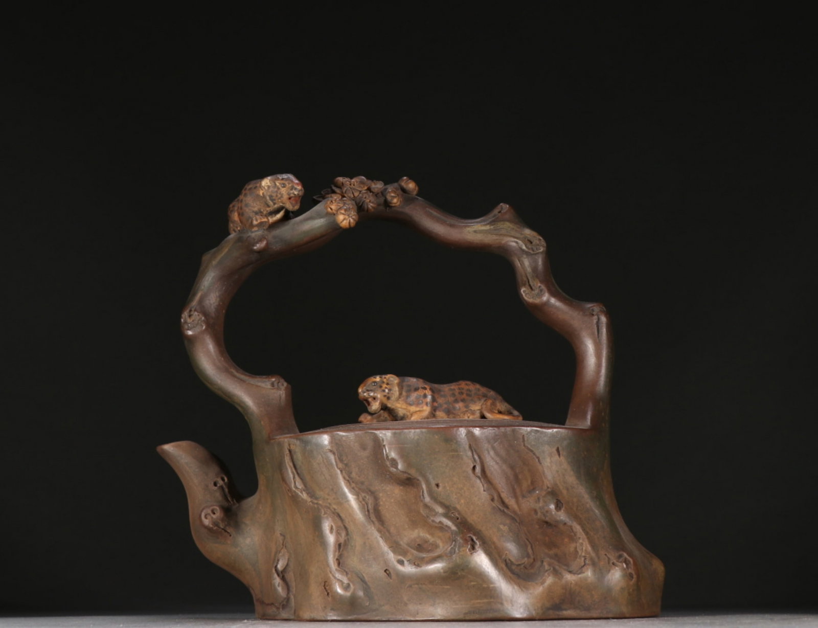 A Chinese Carved Yixing Clay Tea Pot (1 of 9)