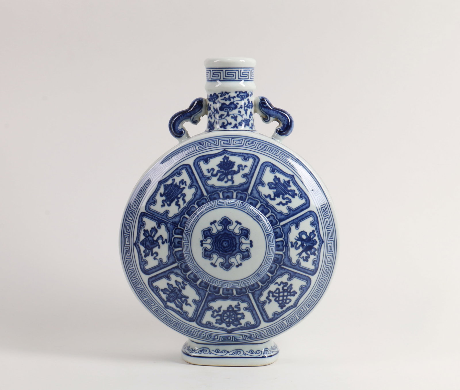 A Chinese Blue and White Porcelain Moon Flask (1 of 8)