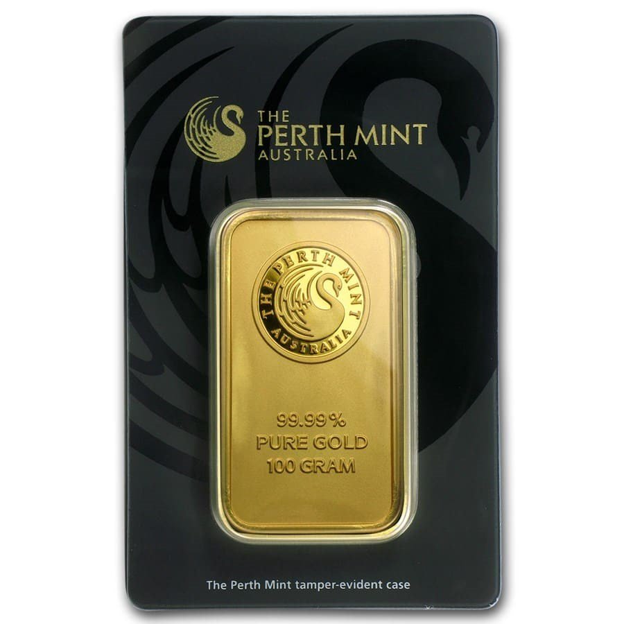100 gram Gold Bar - Perth Mint (1 of 2)