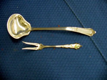 Sterling Sauce Spoon and English Sterlin