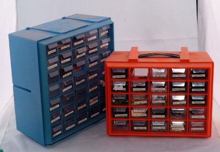 2 Boxes of Miscellaneous Hardware for Train Sets: 2 Boxes of Miscellaneous Hardware for Train Sets