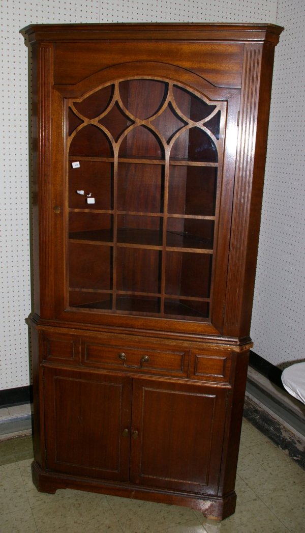 Mahogany Corner Cupboard