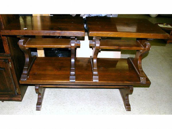Pine Coffee & End Table Set: Pine Coffee & End Table Set