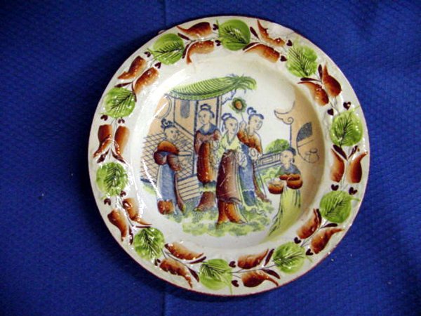 Circa. 1820 Coloured Transferware Plate