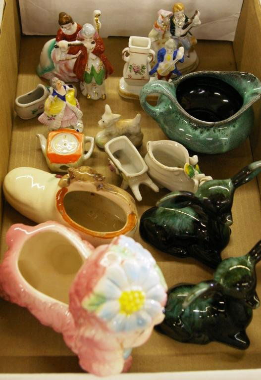 Tray of Occupied Japan and Blue Mountain pottery