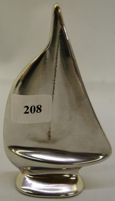 Signed Hoselton Pewter Sailboat