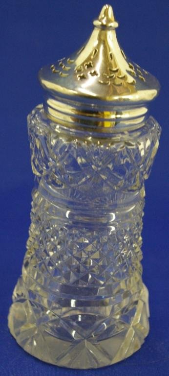 Circa 1907 Sterling And Crystal Sugar Shaker