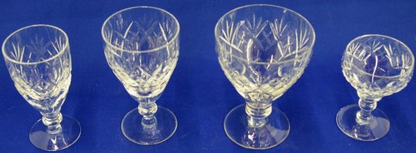 11 Signed Webb & Corbett Crystal Glasses