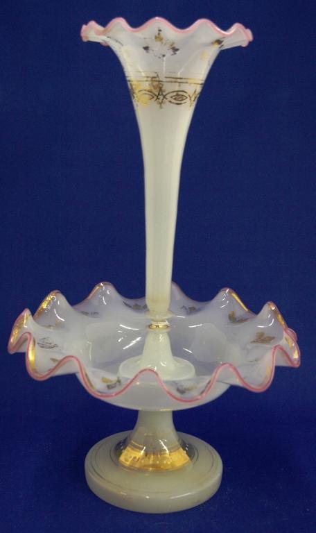 Victorian Opaline Epergne