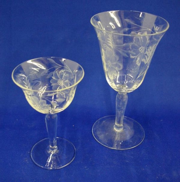 Tray Lot Of Miscellaneous Crystal Glasses