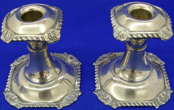 Pair Of Sheffield Reproduction Candlesticks