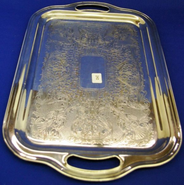 Silver Plated 2-handled Tray