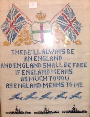 Framed Sampler "There will always be an England