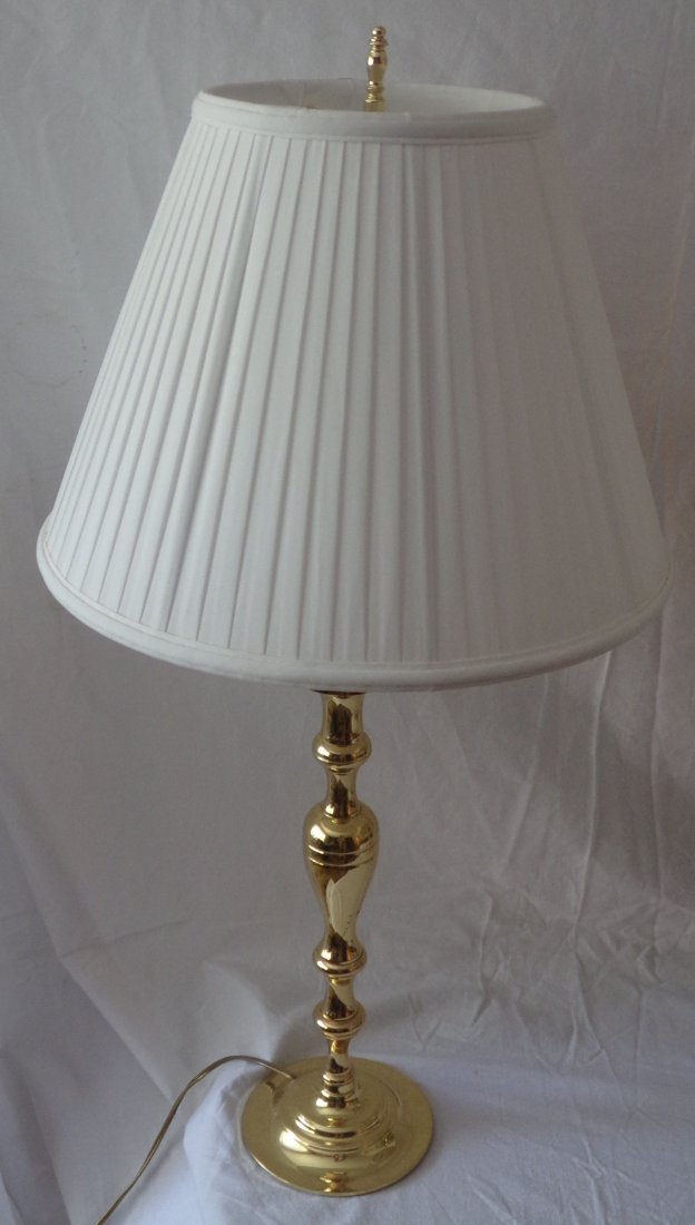 Brass Candlestick Form Table Lamp (1 of 1)
