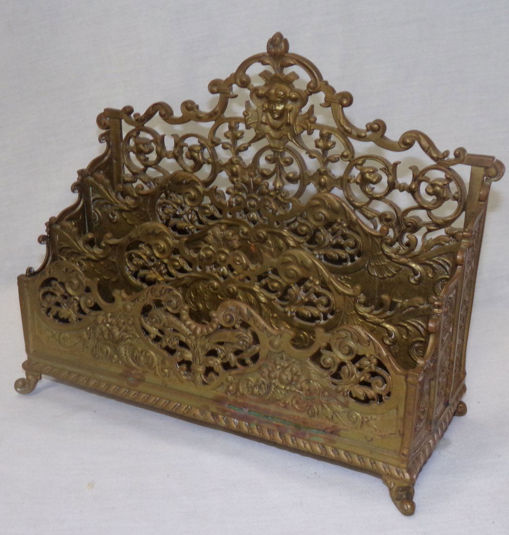 Victorian Brass Letter Holder (1 of 7)