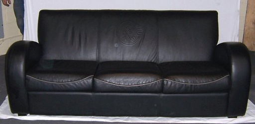 4005 Leather Sofa Chair W Indian Motorcycle Logo