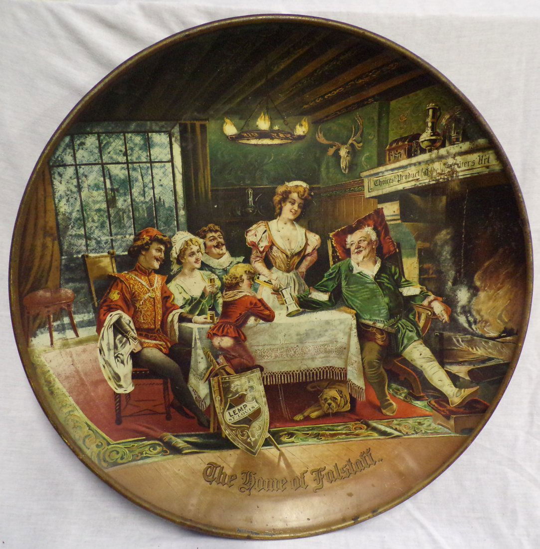 Vintage Round Dish Form Beer Sign (1 of 10)