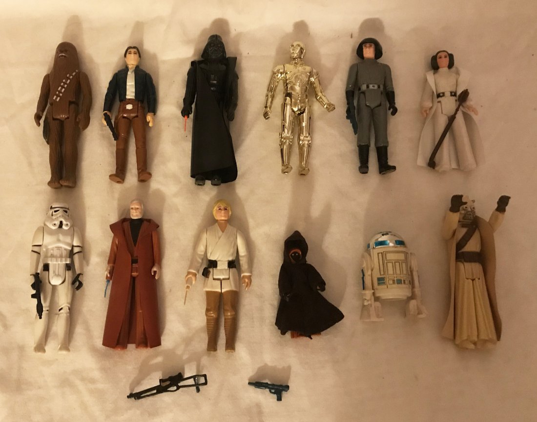 Star Wars Figures: (12) Star Wars Figures by Kenner, 1977/78, some w/weapon, figures vary in height 3Â” Â– 4 ½Â” T