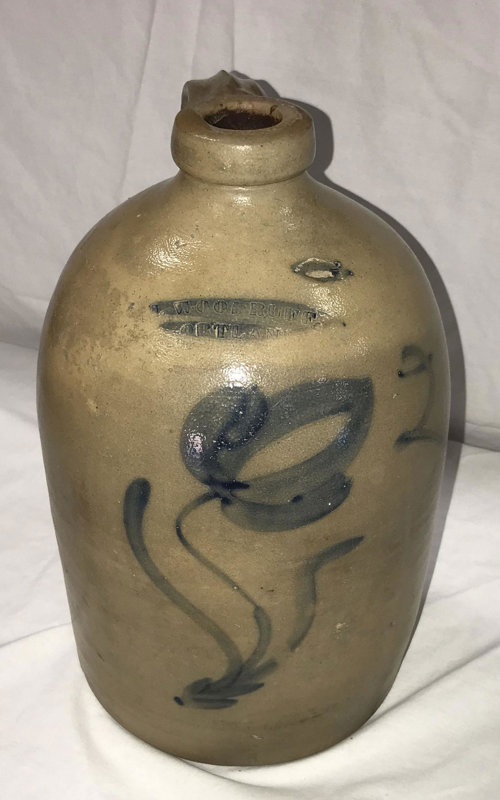 Blue Decorated Stoneware Jug (1 of 6)