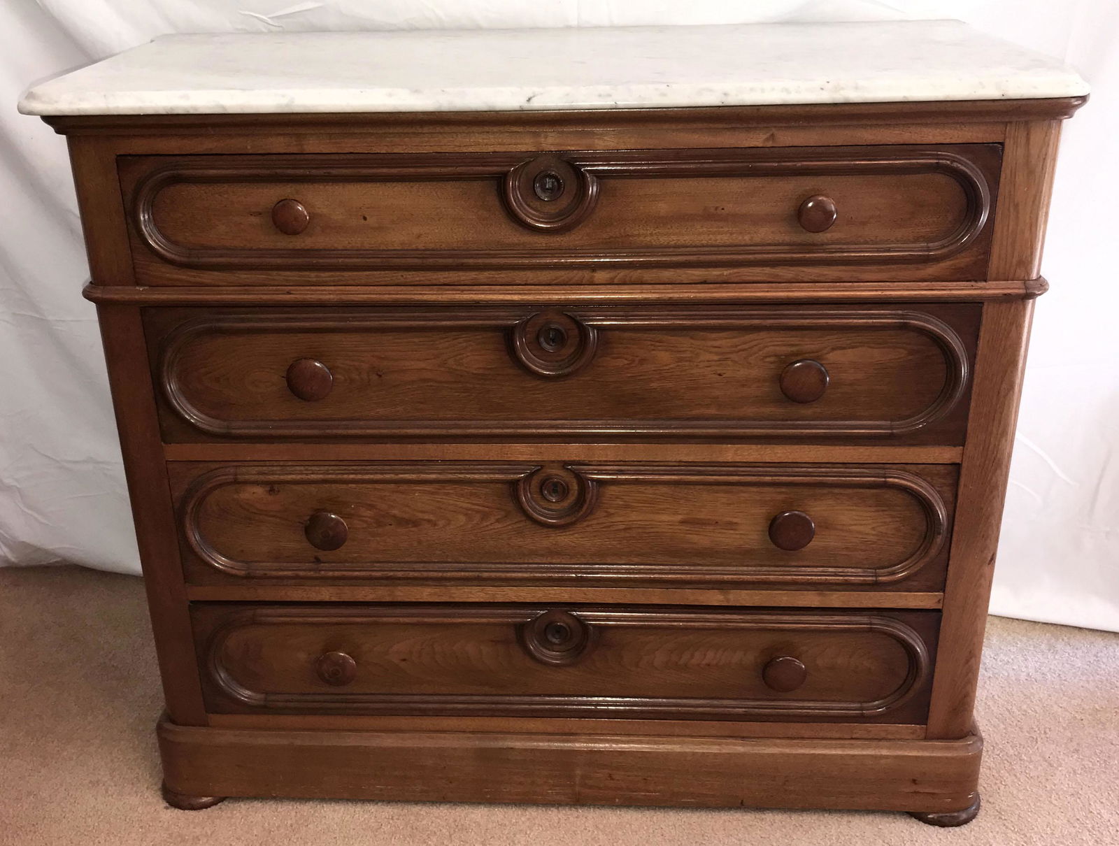 Victorian Chest of Drawers AND Oval Mirror (1 of 5)